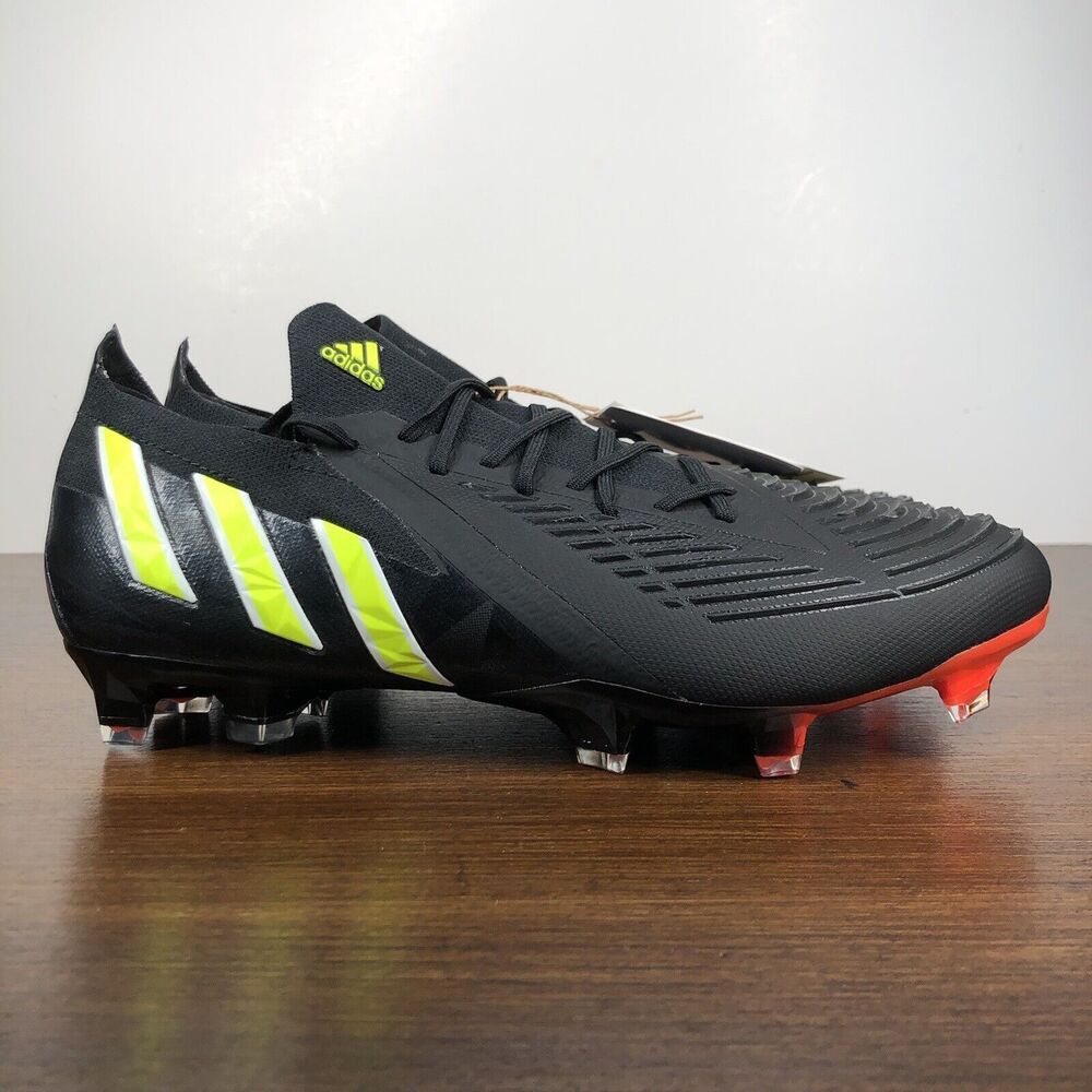 Adidas Predator Edge.1 Low Firm Ground Black Soccer Cleats Mens 7.5